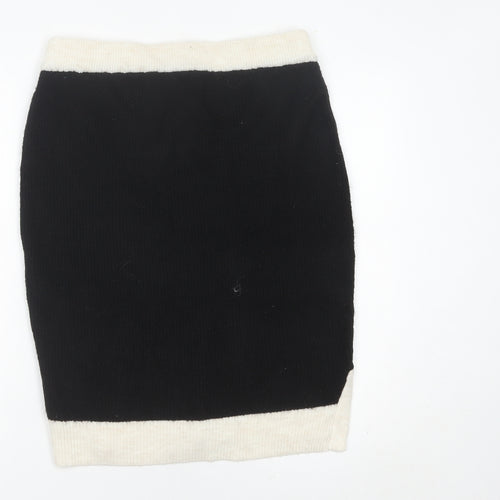 H&M Women’s Black White Knit Pencil Skirt Maternity Size M