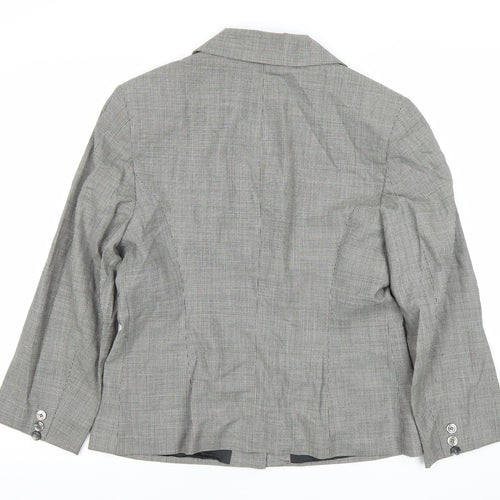 Marks and Spencer Women Grey Wool Blend Suit Jacket UK 14