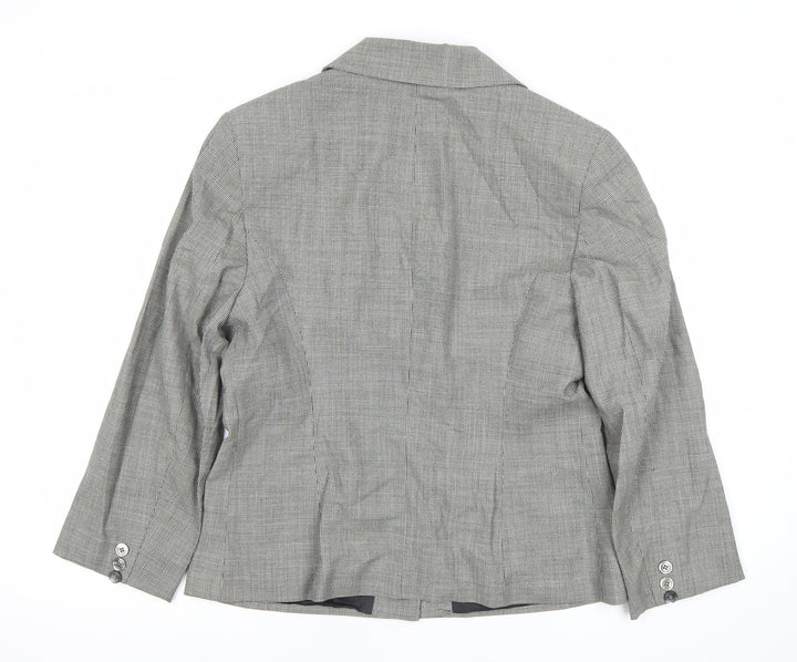 Marks and Spencer Women Grey Wool Blend Suit Jacket UK 14