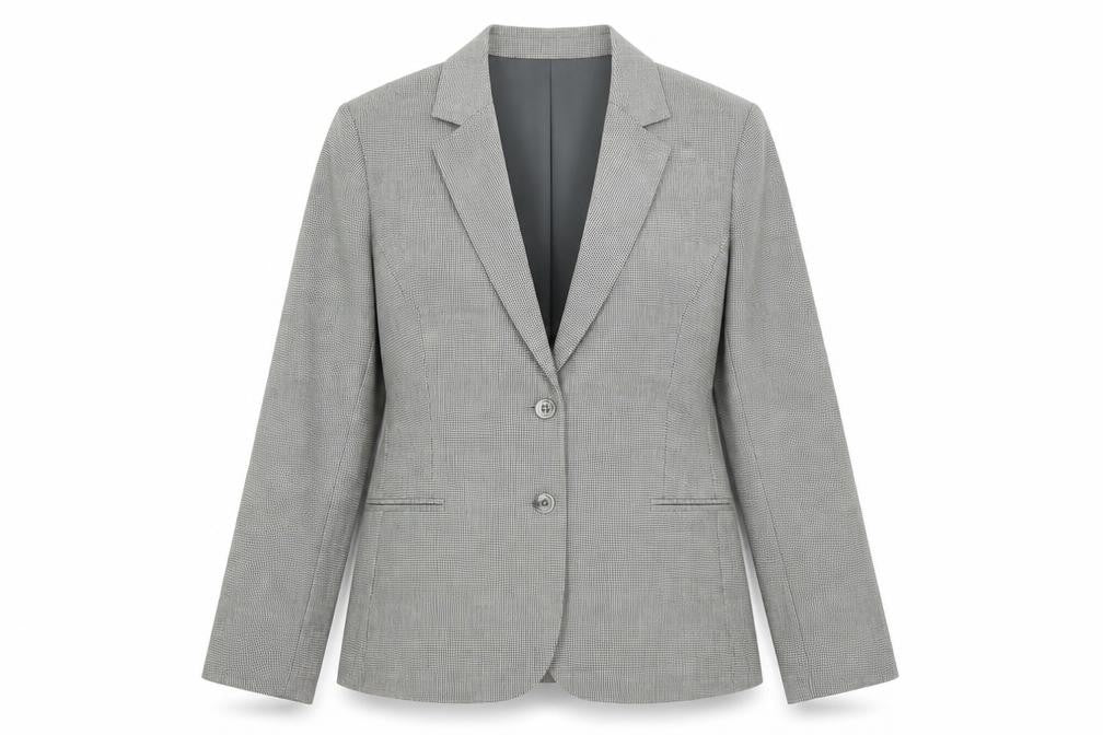 Front view of Marks & Spencer Women Grey Wool Blend Suit Jacket UK 14