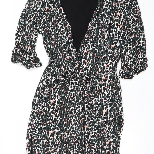 Hush Women’s Multicoloured Animal Print Viscose Kimono Robe S