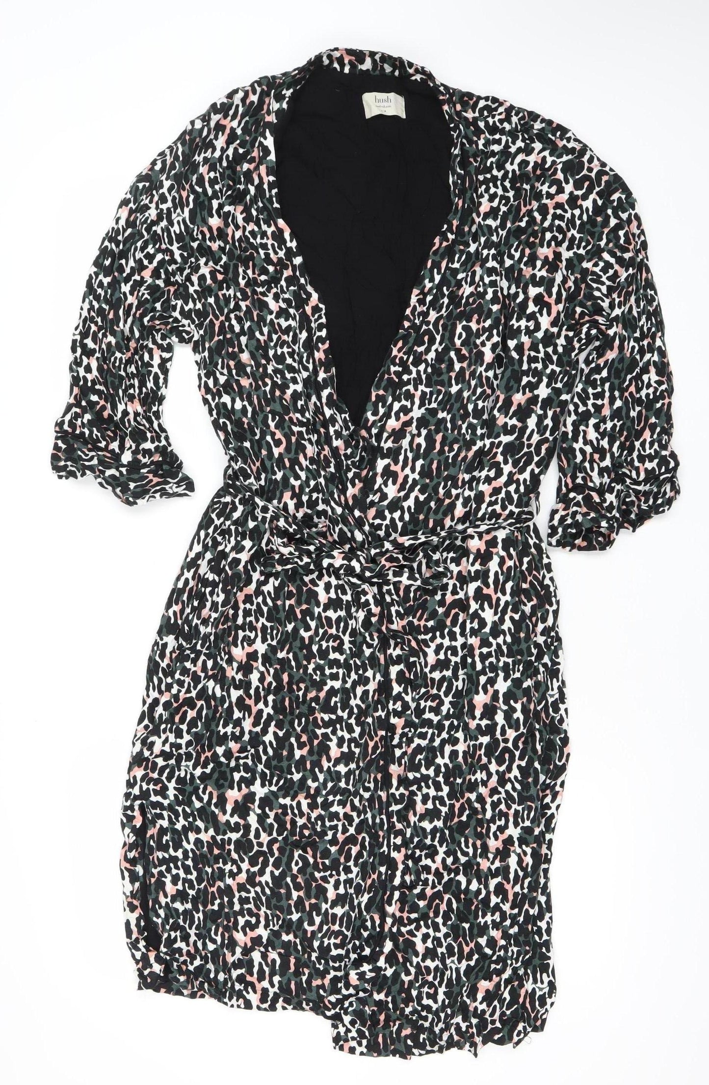 Hush Women’s Multicoloured Animal Print Viscose Kimono Robe S