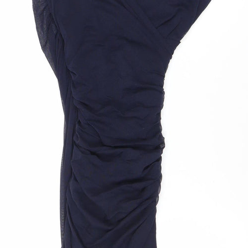 Phase Eight Women’s Blue Maxi Strapless Ruched Evening Dress Size 8