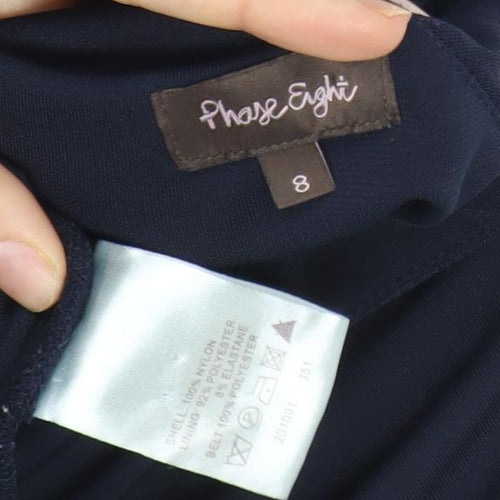 Phase Eight Women’s Blue Maxi Strapless Ruched Evening Dress Size 8