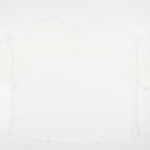 Damart Women's White Size 28 Basic Short Sleeve T-Shirt