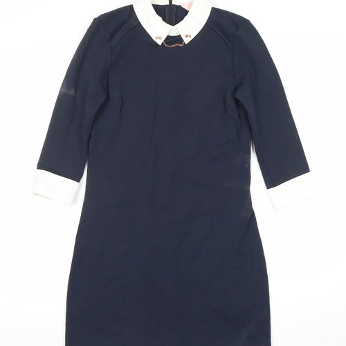 Ted Baker Women’s Blue Shift Collared Dress Size 8 Workwear