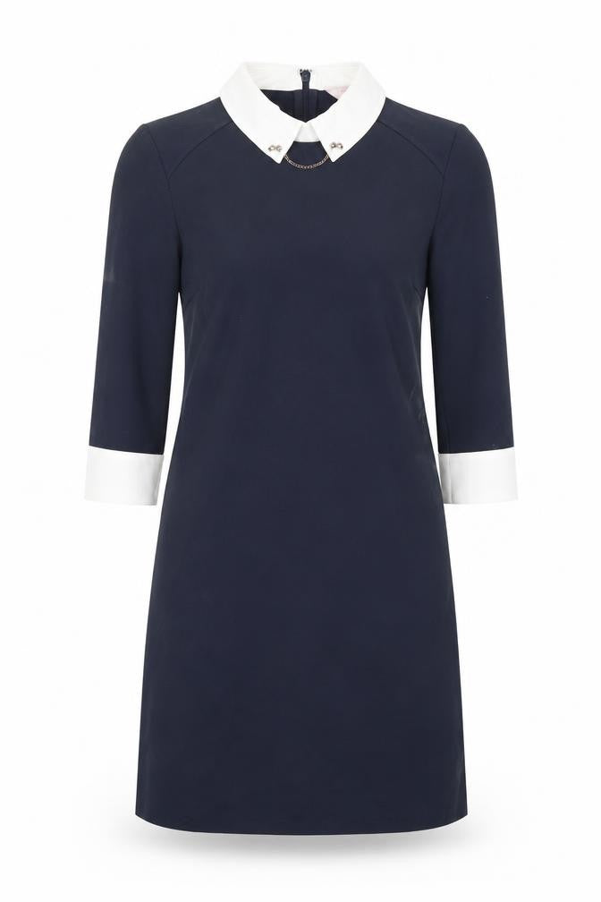 Ted Baker Women’s Blue Shift Collared Dress Size 8 Workwear