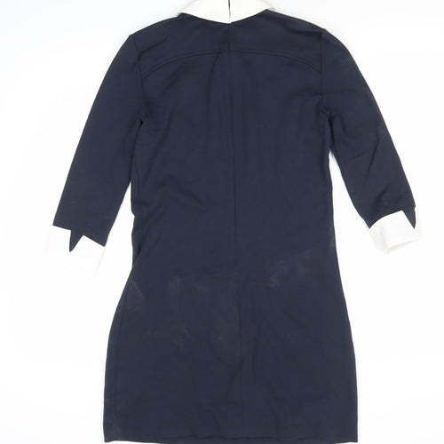 Ted Baker Women’s Blue Shift Collared Dress Size 8 Workwear
