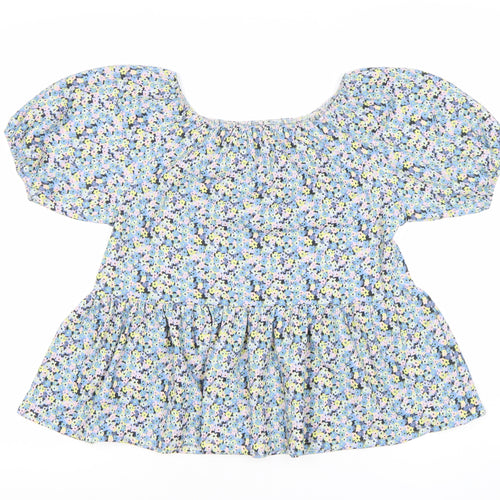 Next Girls Multicoloured Floral Tunic Blouse 10 Years Short Sleeve