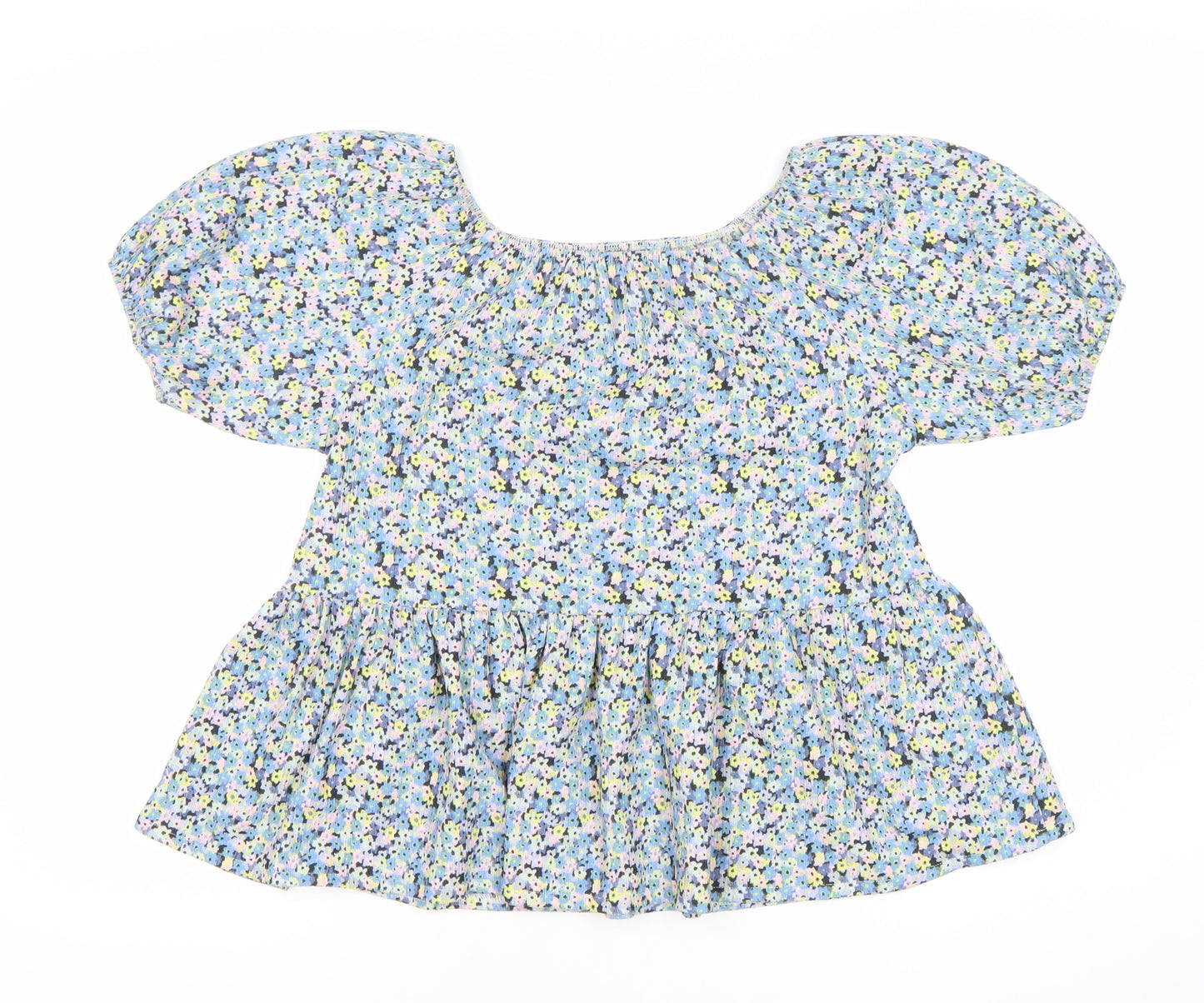 Next Girls Multicoloured Floral Tunic Blouse 10 Years Short Sleeve
