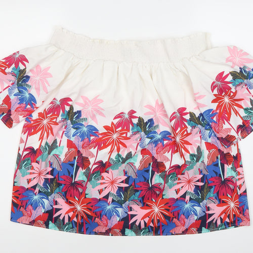 Marks and Spencer Women’s Multicoloured Floral Off Shoulder Blouse Size 14
