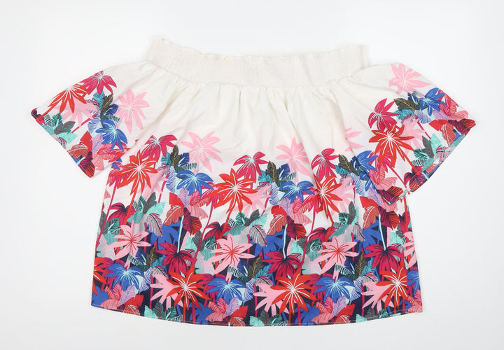 Marks and Spencer Women’s Multicoloured Floral Off Shoulder Blouse Size 14