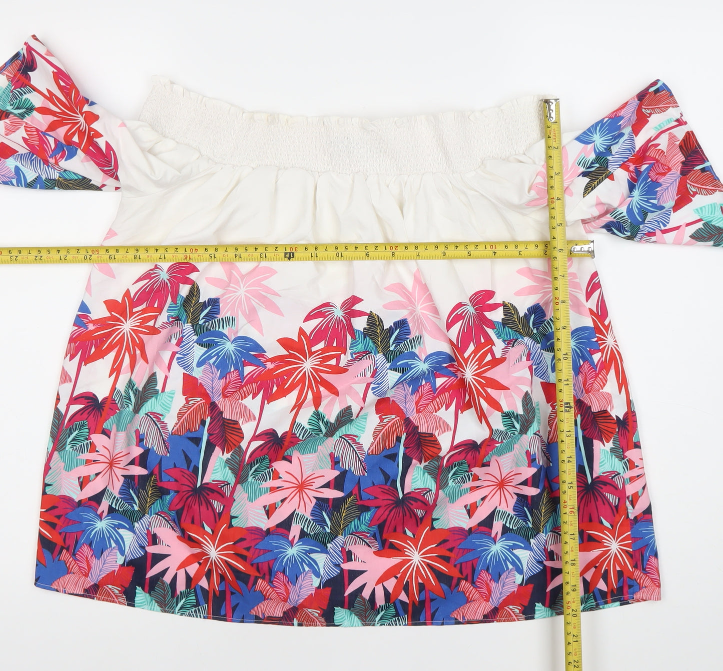 Marks and Spencer Women’s Multicoloured Floral Off Shoulder Blouse Size 14