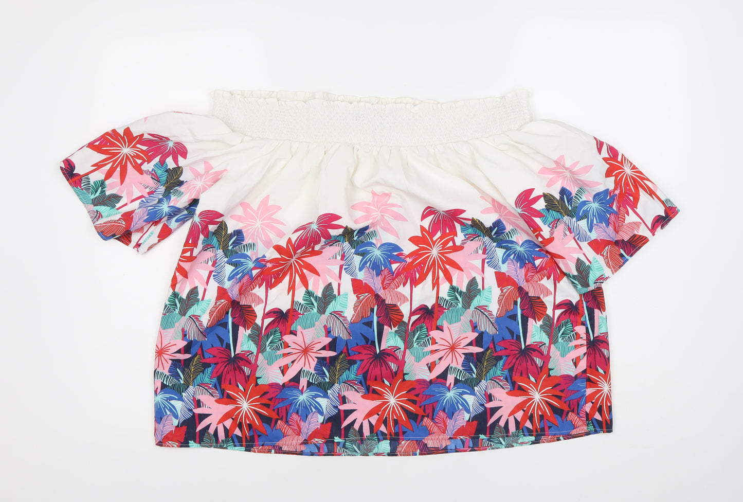 Marks and Spencer Women’s Multicoloured Floral Off Shoulder Blouse Size 14