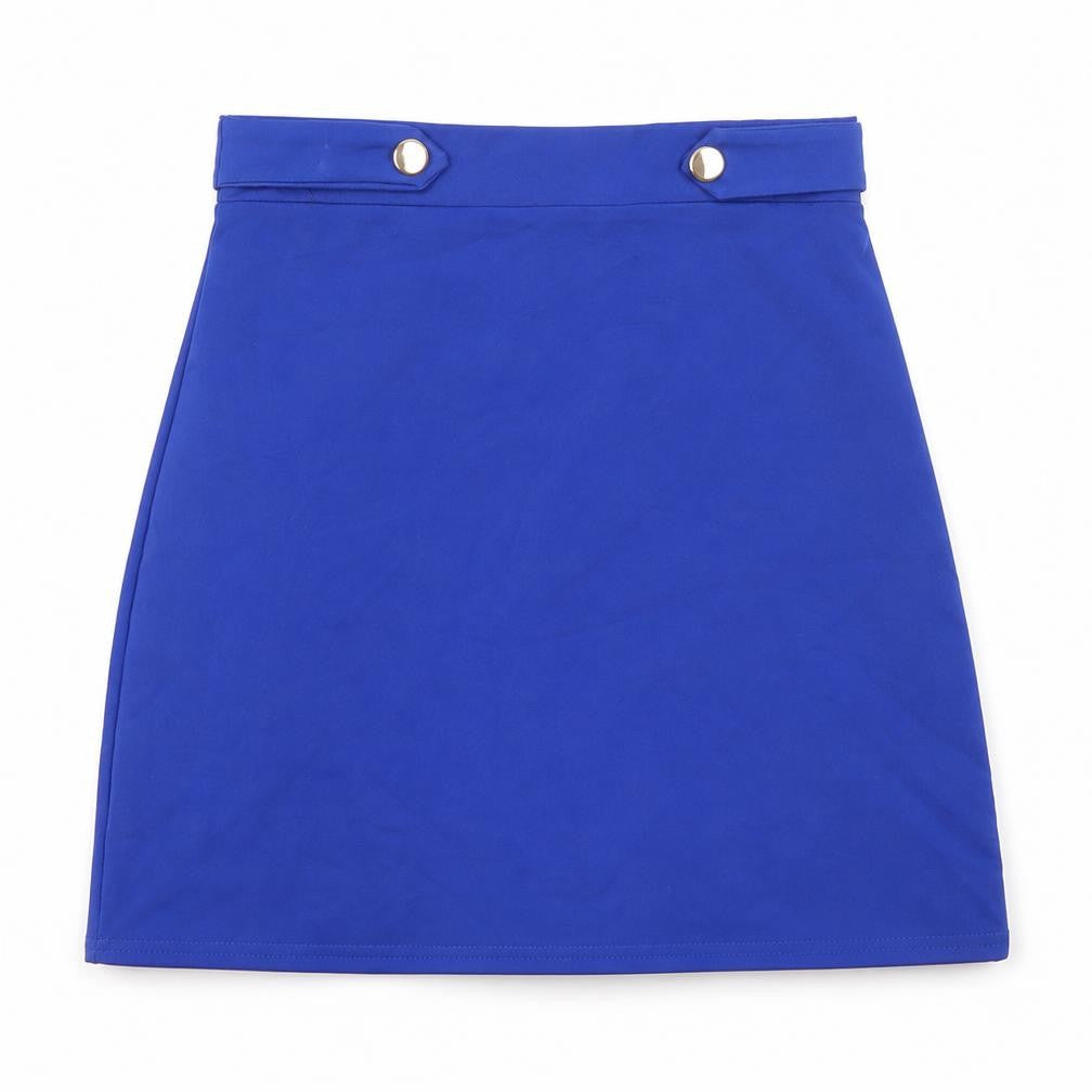 Oasis Women Blue XS Short Pencil Skirt High Waist Jersey Stretch