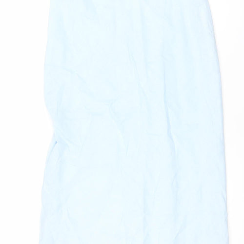 Kaliko Women’s Blue Linen Pencil Skirt Size 12 Knee Length Workwear