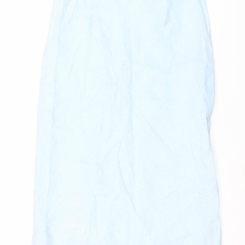 Kaliko Women’s Blue Linen Pencil Skirt Size 12 Knee Length Workwear