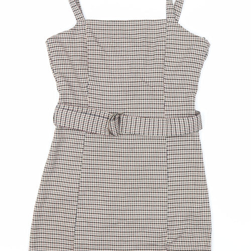 Pull&Bear Womens Multicoloured Houndstooth Mini Dress S