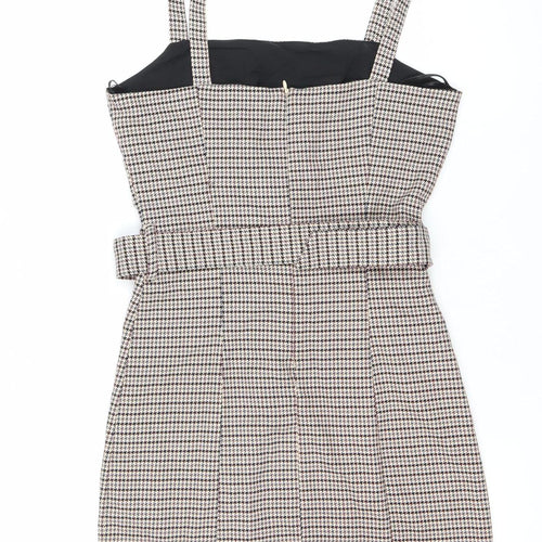Pull&Bear Womens Multicoloured Houndstooth Mini Dress S