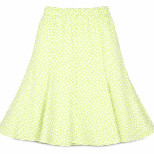 Jacques Vert Women’s Green Polka Dot Midi Flare Skirt Size 12