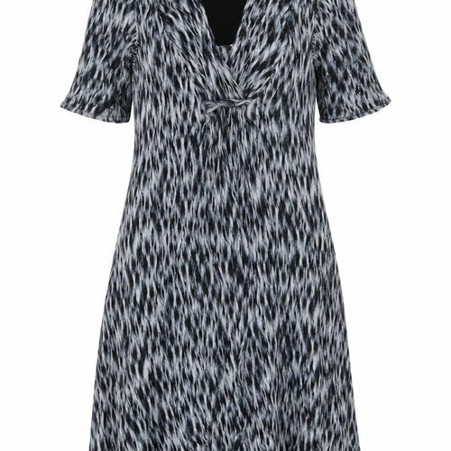 Jigsaw Women’s Black White Viscose Shift Dress S Knee Length