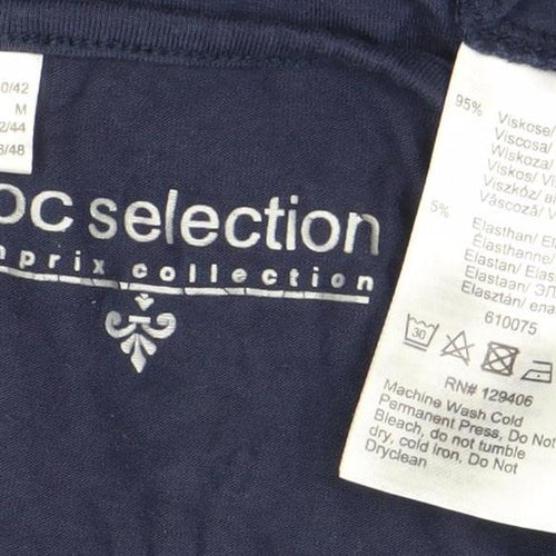 bpc Selection Women’s Blue Long Sleeve Scoop Neck Tunic Blouse Size 12