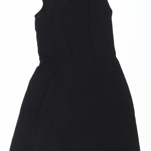 The White Company Women’s Black Sheath Knee Length Dress M Viscose Blend