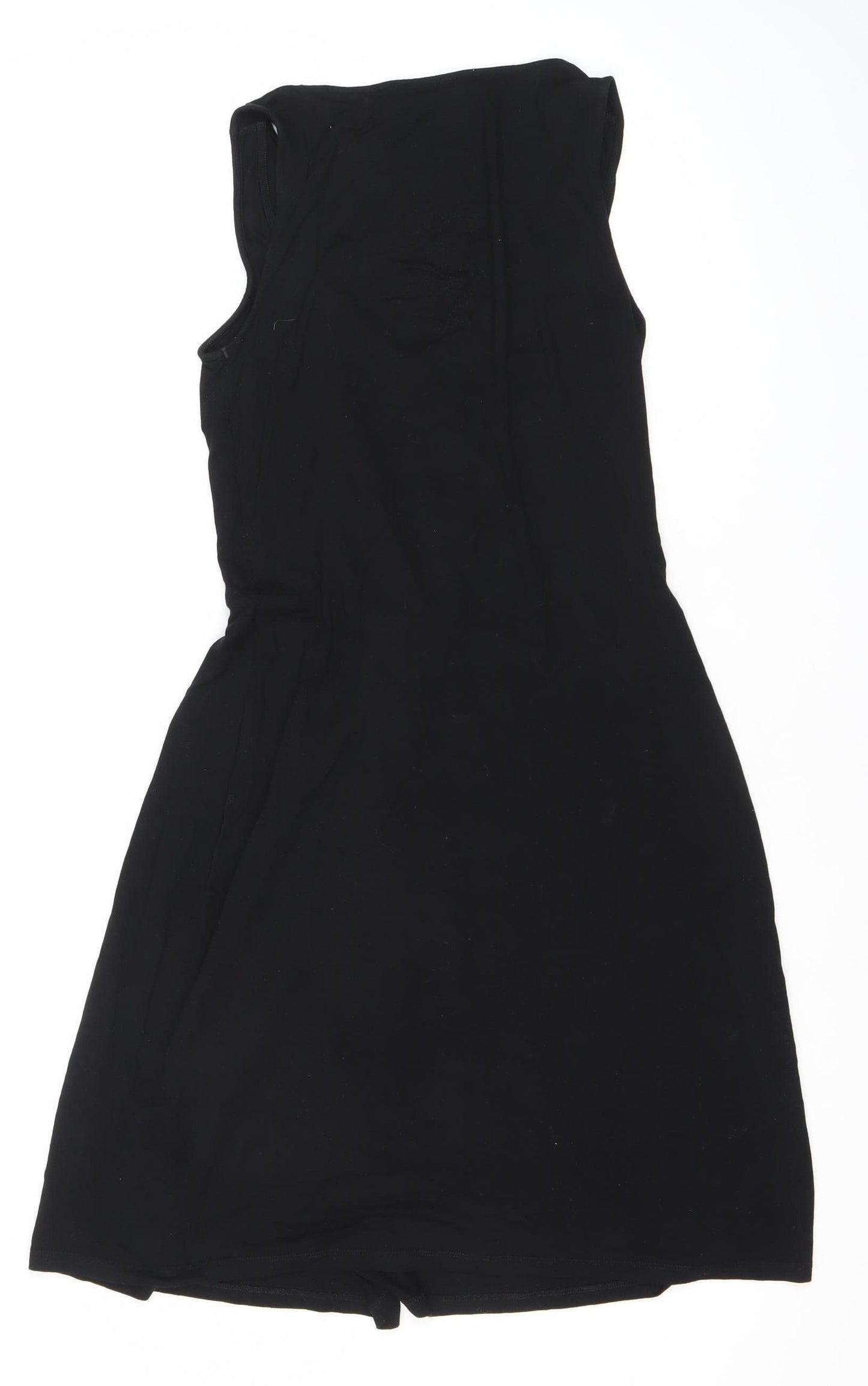 The White Company Women’s Black Sheath Knee Length Dress M Viscose Blend