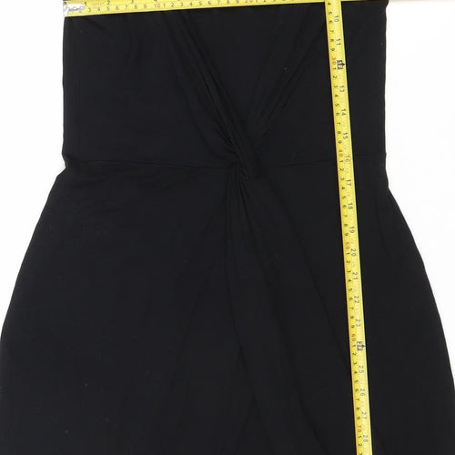 The White Company Women’s Black Sheath Knee Length Dress M Viscose Blend