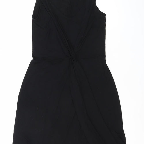 The White Company Women’s Black Sheath Knee Length Dress M Viscose Blend