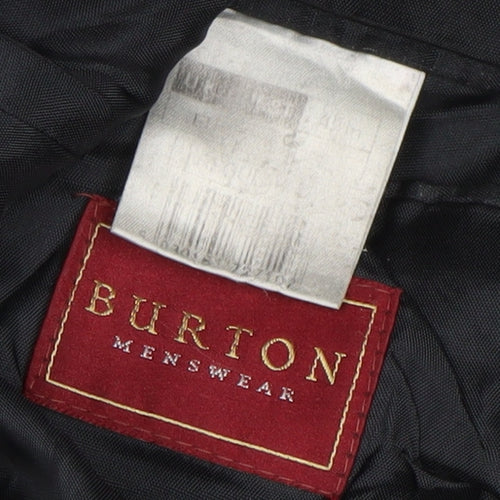 Burton Menswear Black Pinstripe Men’s 42 Blazer Jacket Classic Formal