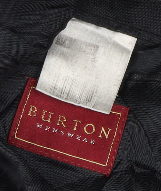 Burton Menswear Black Pinstripe Men’s 42 Blazer Jacket Classic Formal