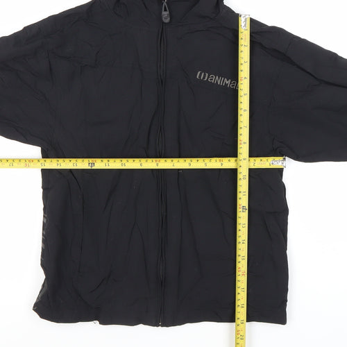 Animal Boys Black XS Waterproof Hooded Rain Jacket Coat