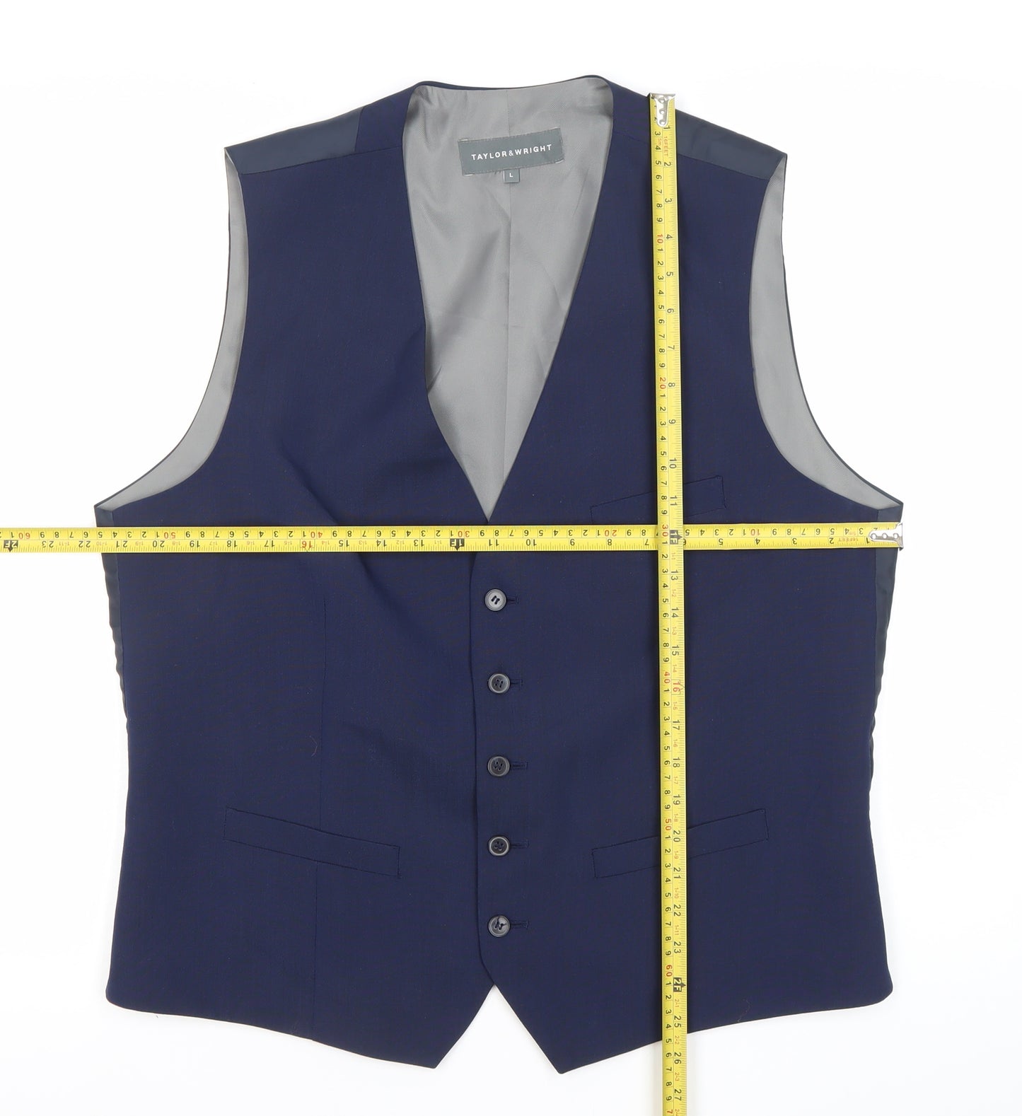 Taylor & Wright Men’s Blue Suit Waistcoat Large Formal Business Wedding