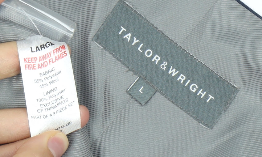 Taylor & Wright Men’s Blue Suit Waistcoat Large Formal Business Wedding