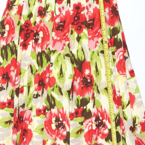 Marks and Spencer Women’s Multicoloured Floral A-Line Skirt Size 12