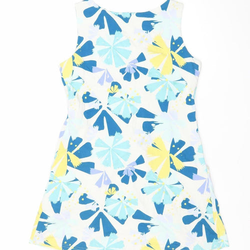 Weird Fish Womens Multicoloured Floral A-Line Dress Size 10