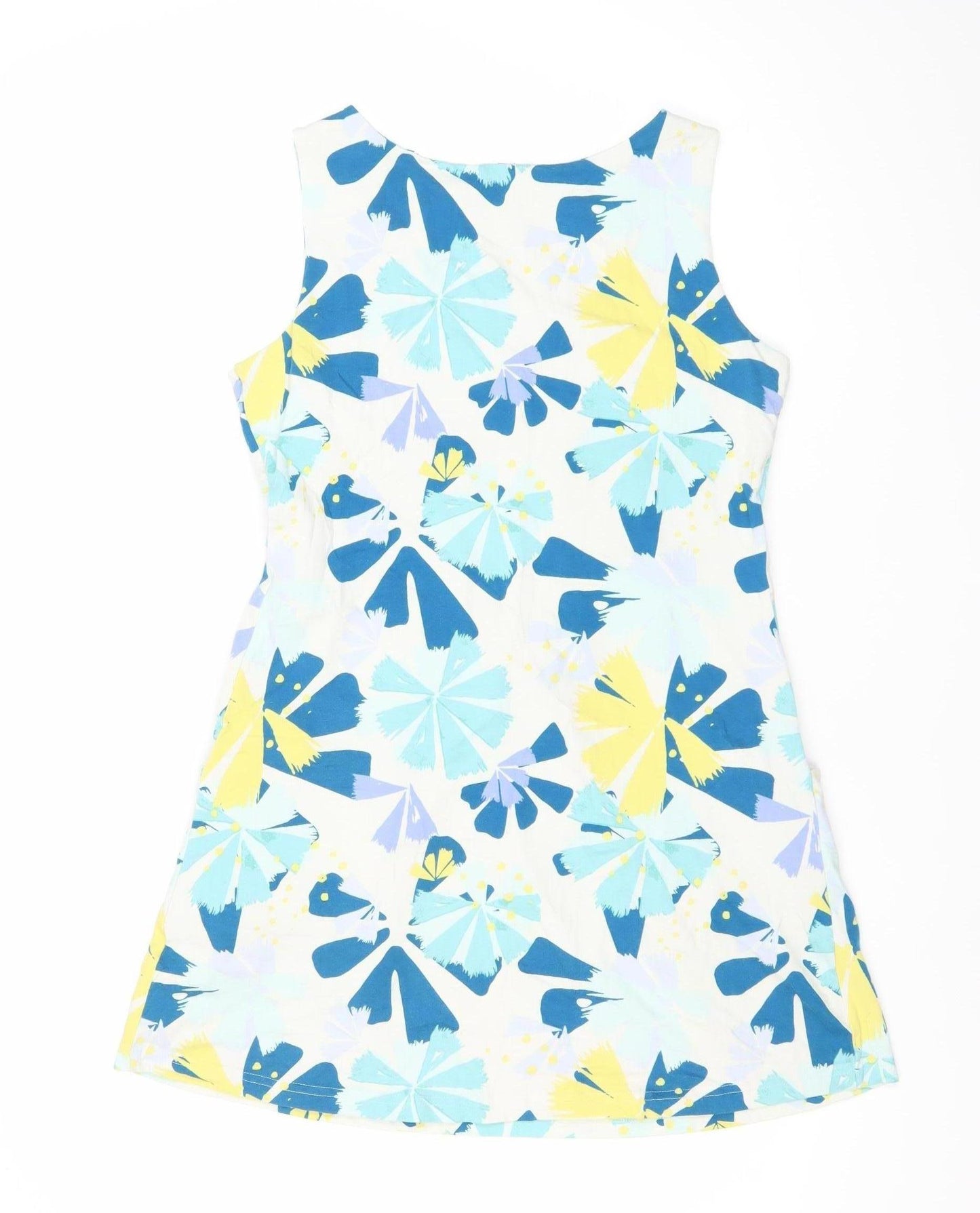 Weird Fish Womens Multicoloured Floral A-Line Dress Size 10