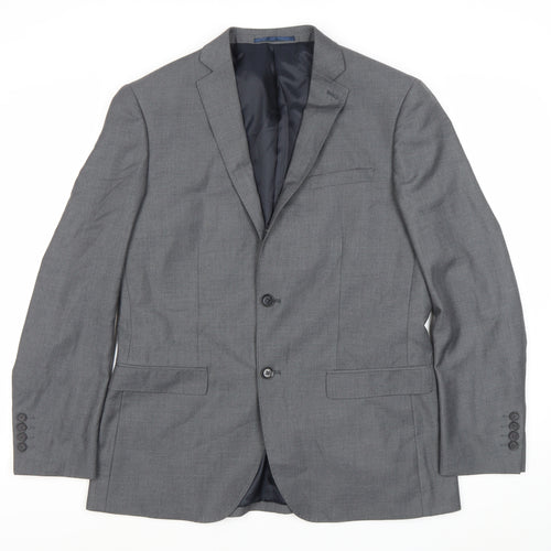George Men’s Grey 38R Regular Fit Suit Jacket Blazer Formal