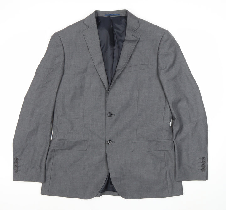 George Men’s Grey 38R Regular Fit Suit Jacket Blazer Formal