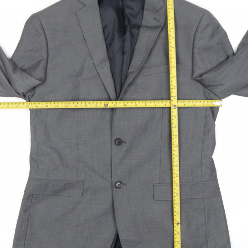 George Men’s Grey 38R Regular Fit Suit Jacket Blazer Formal