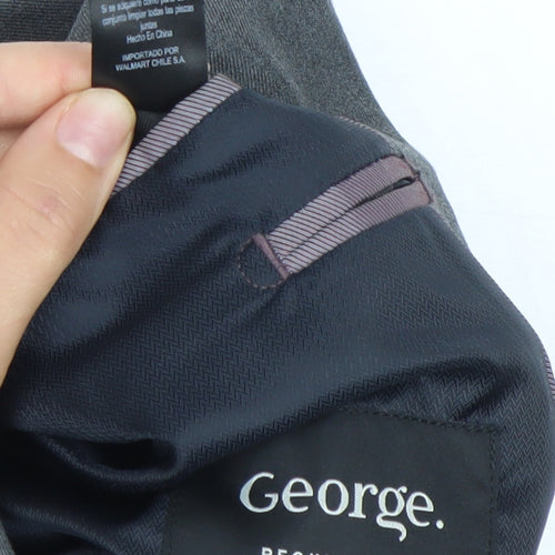 George Men’s Grey 38R Regular Fit Suit Jacket Blazer Formal