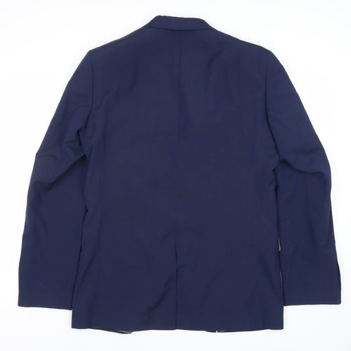 Taylor & Wright Men’s Blue 40L Wool Blend Suit Jacket Classic