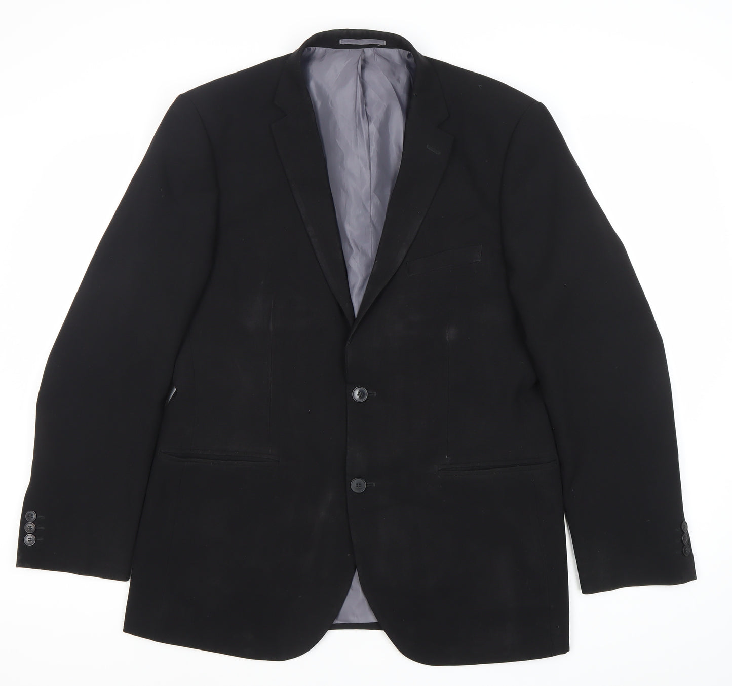George Men’s Black Blazer Jacket Size 40in Regular Fit Polyester