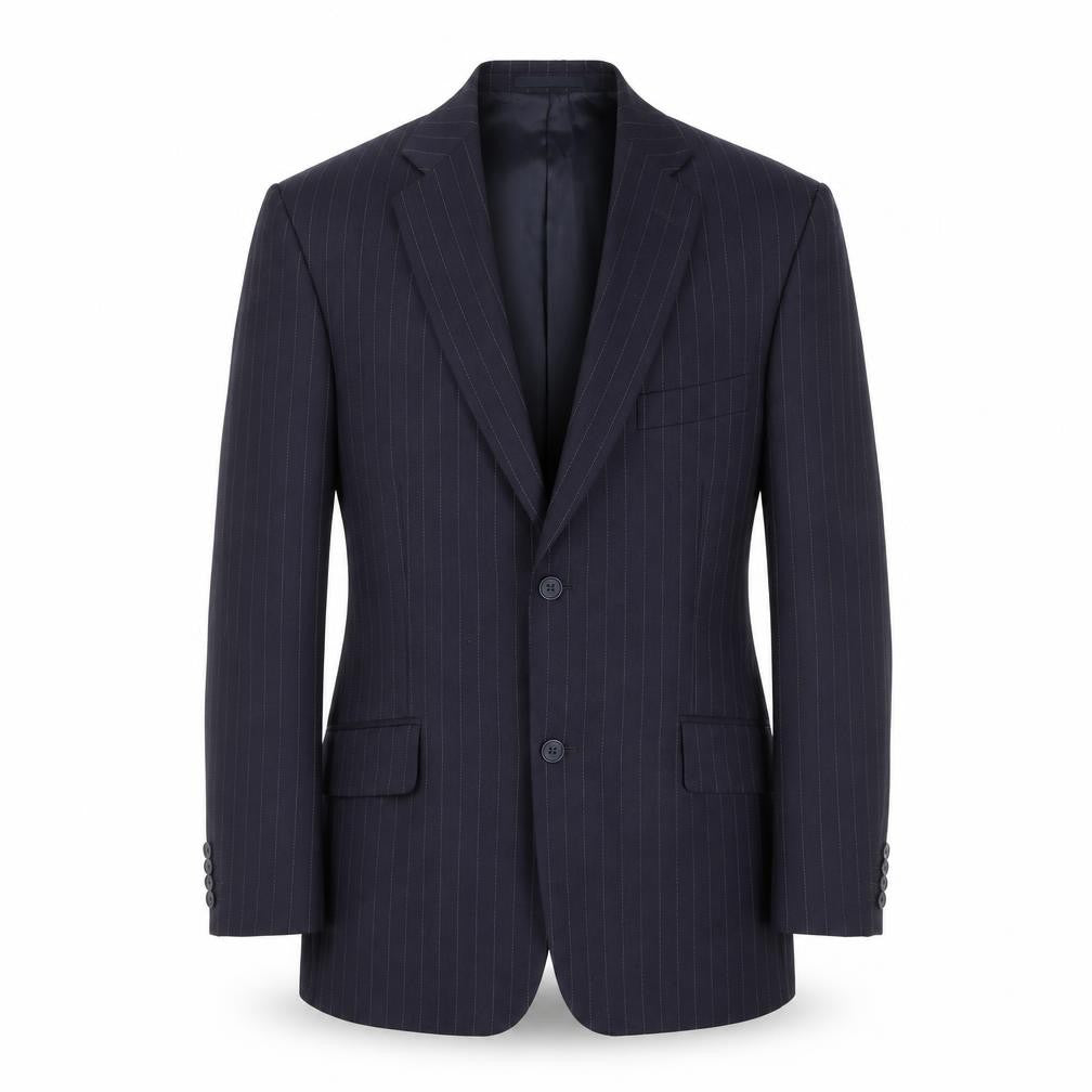 Oxford Blue Brigdens Mens Blue 40 Chest Wool Pinstripe Blazer Jacket