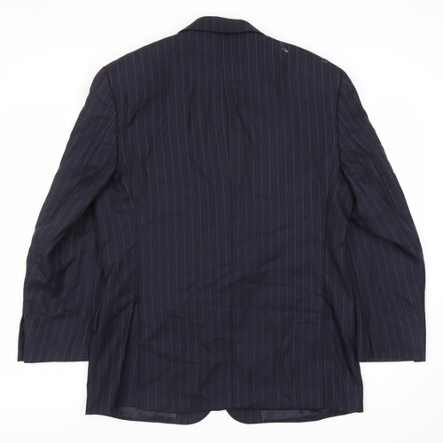 Oxford Blue Brigdens Mens Blue 40 Chest Wool Pinstripe Blazer Jacket
