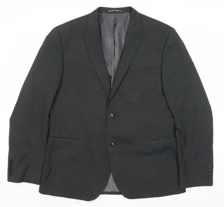 Next Men's Black Blazer Jacket Size 44 Regular Notch Lapel Two Button