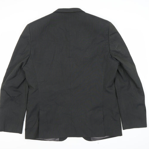 Next Men's Black Blazer Jacket Size 44 Regular Notch Lapel Two Button