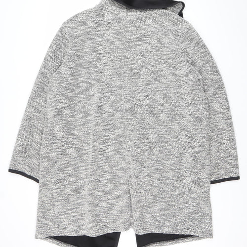 Tu Women’s Grey Tweed Open Blazer XL Regular Mid-Length