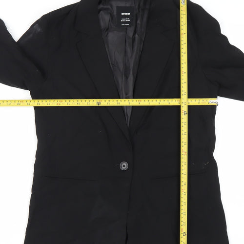 Cotton On Womens Black Blazer Jacket Size 8 Single Breasted Workwear